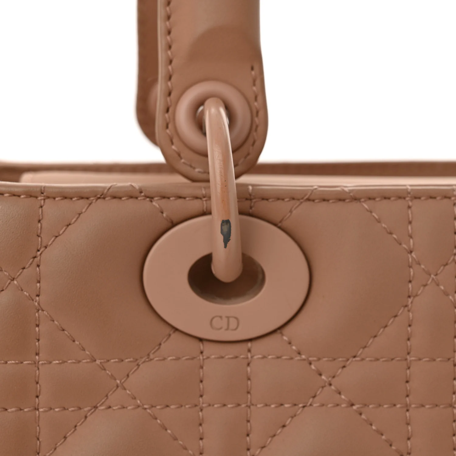 Ultra Matte Calfskin Cannage Medium Lady Dior Beige - Top Club
