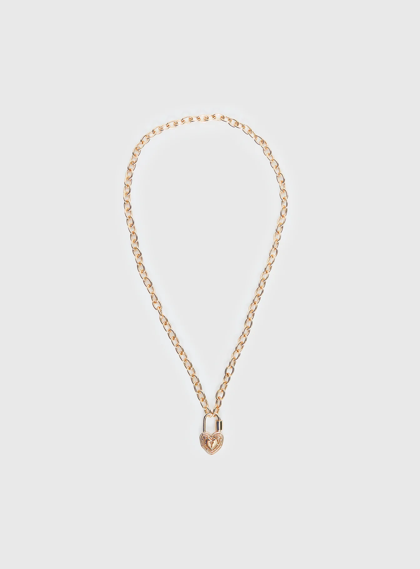 Sayge Lock Necklace Gold