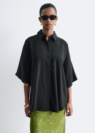 & Other Stories OVERSIZED QUARTER-SLEEVE SHIRT