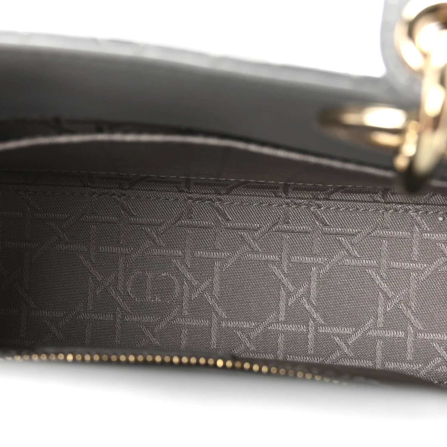 Lambskin Cannage Small My Lucky Badges My Lady Dior Grey - Top Club
