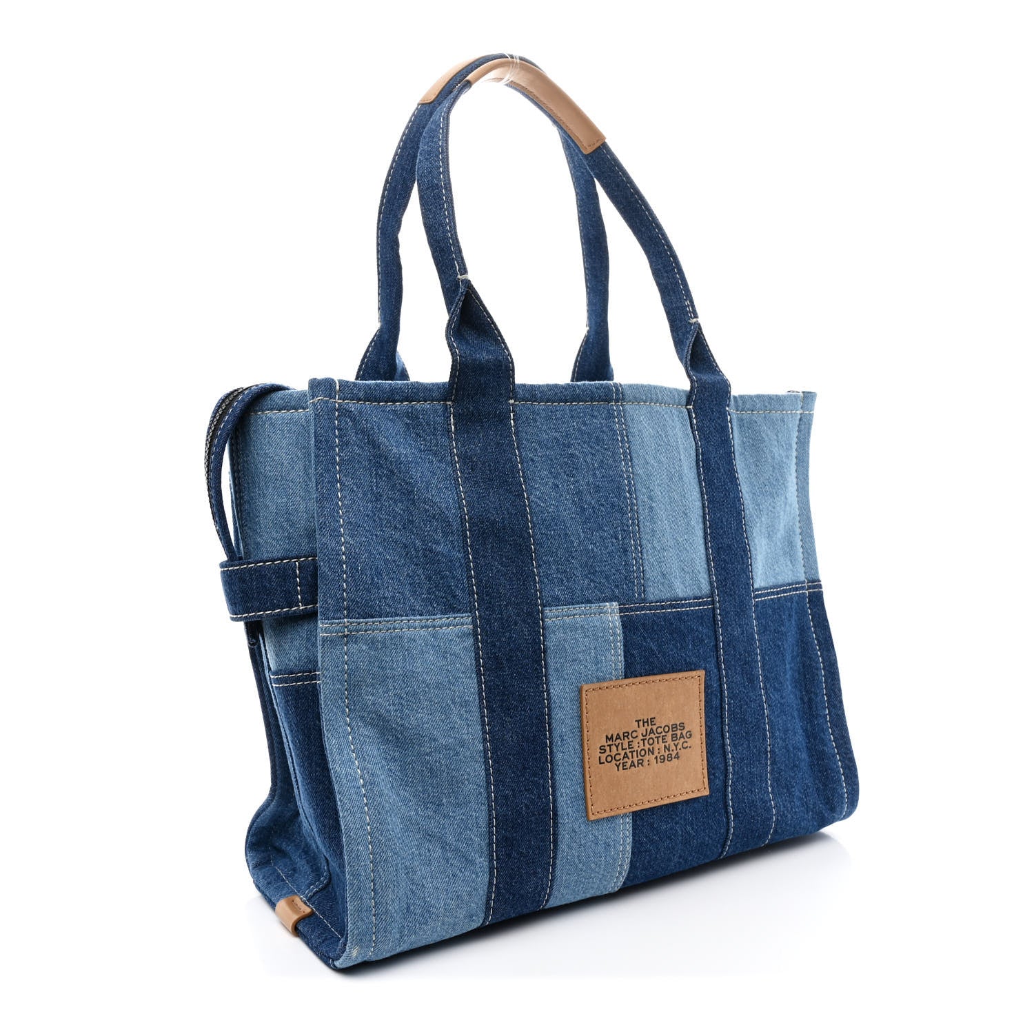 Denim Canvas Large The Tote Bag Blue - Top Club