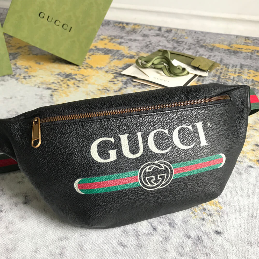 GG PRINT LEATHER BUMBAG - Top Club