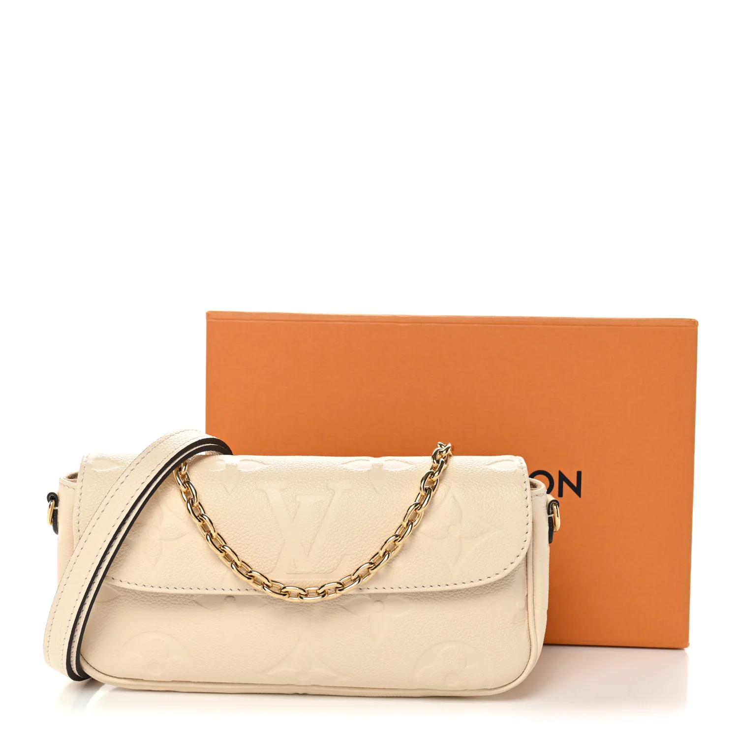 Empreinte Monogram Giant Ivy Wallet On Chain Cream - Top Club