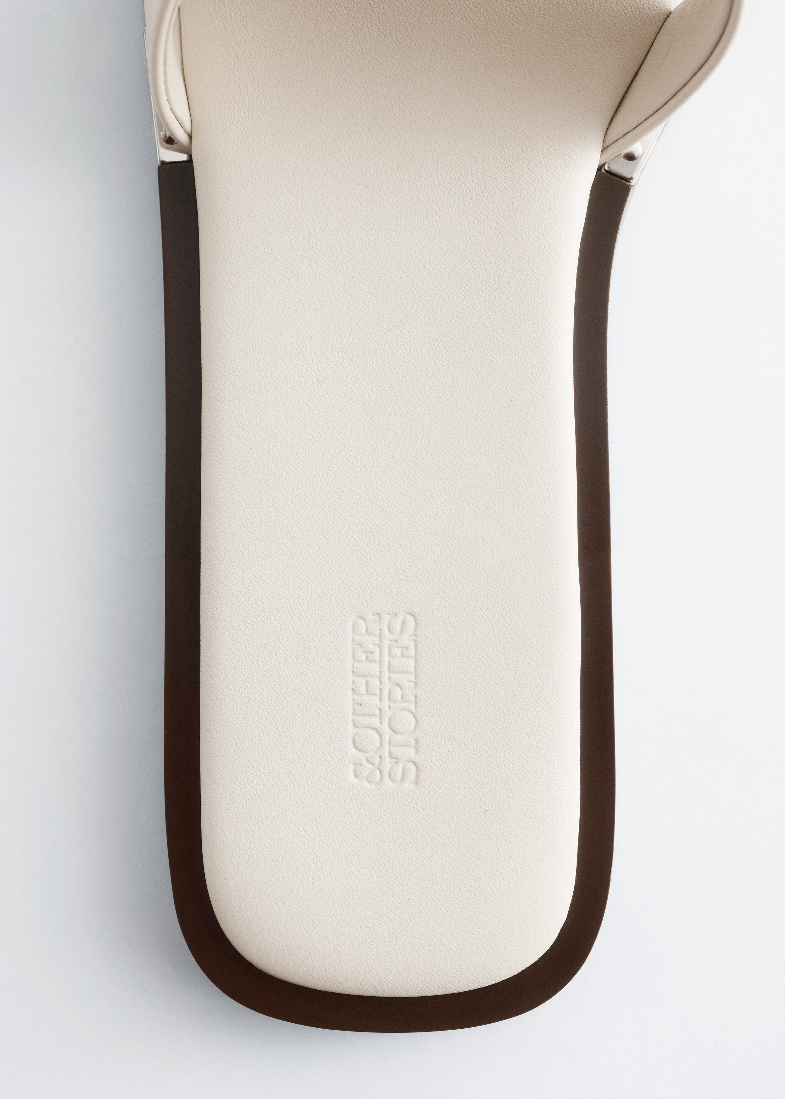 & Other Stories METAL-DETAIL LEATHER SLIDES