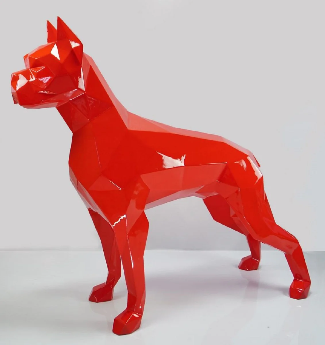 XXL decorative sculpture boxer dog red 190 cm - huge garden figure