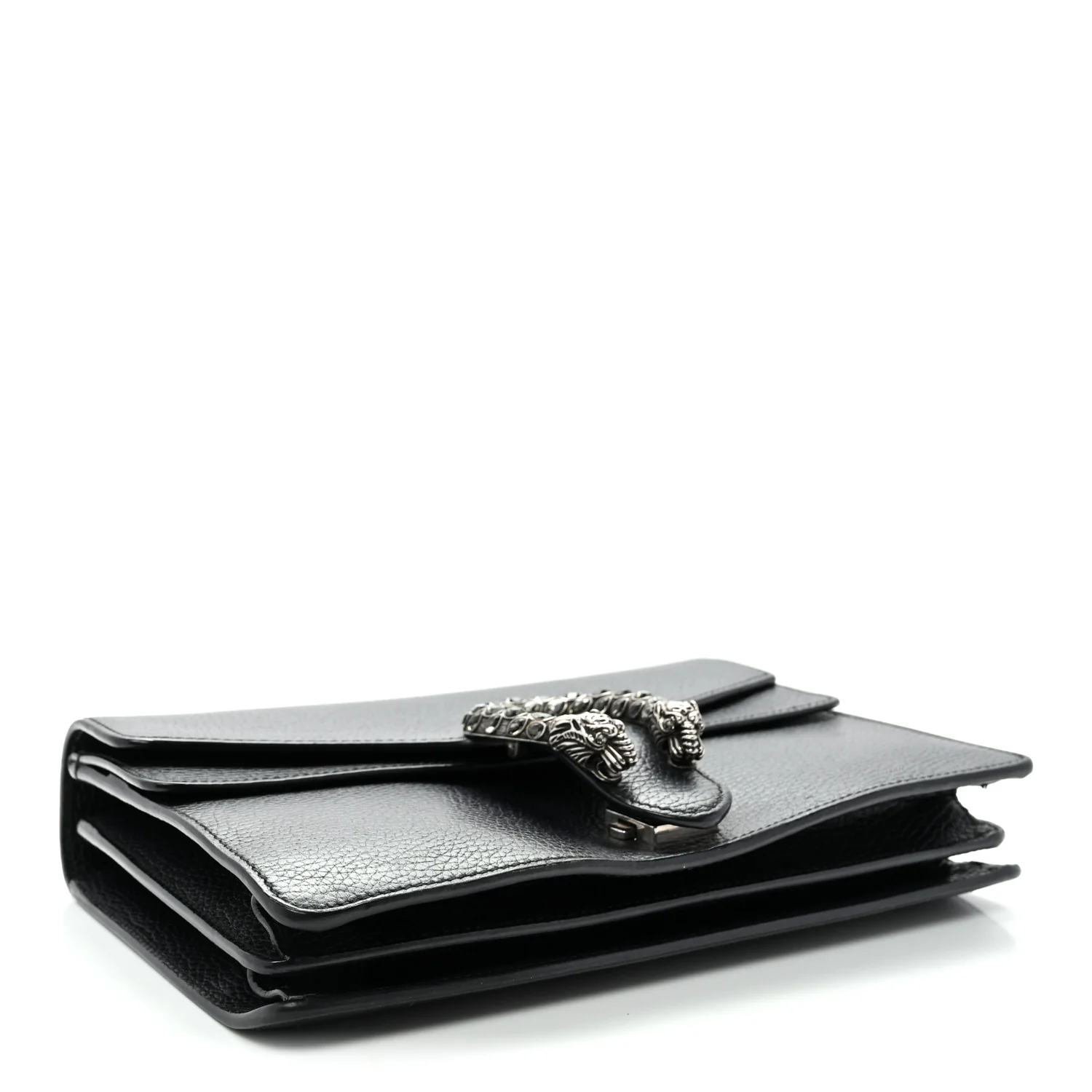 Pebbled Calfskin Small Dionysus Shoulder Bag Black - Top Club
