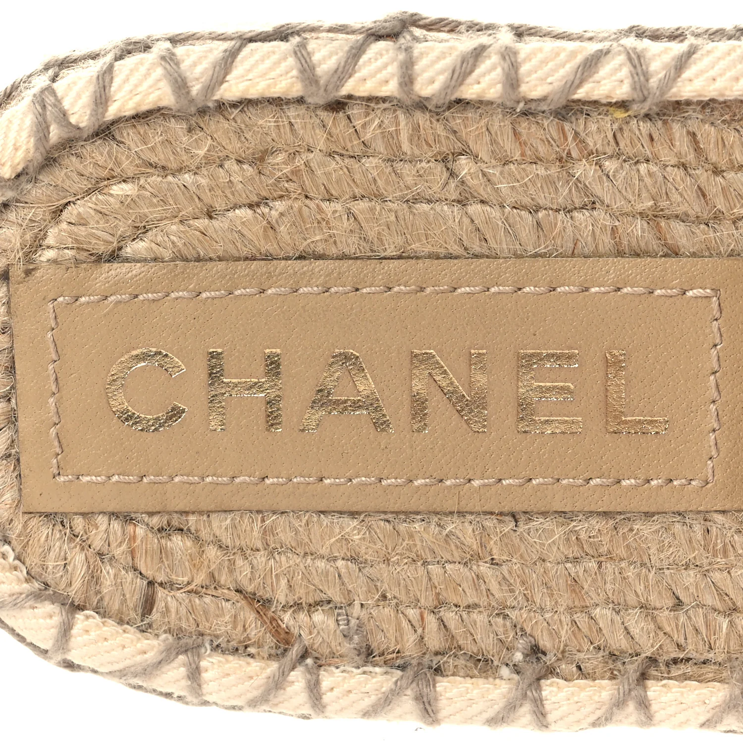 Denim CC Espadrille Mules 38  White Black - Top Club