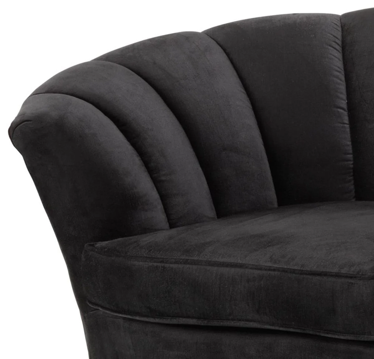 Designer sofa black / dark bronze 164 x 74 x H. 73 cm - luxury collection