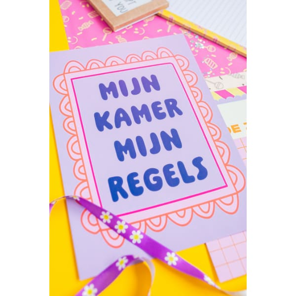 Poster Mijn kamer, mijn regels