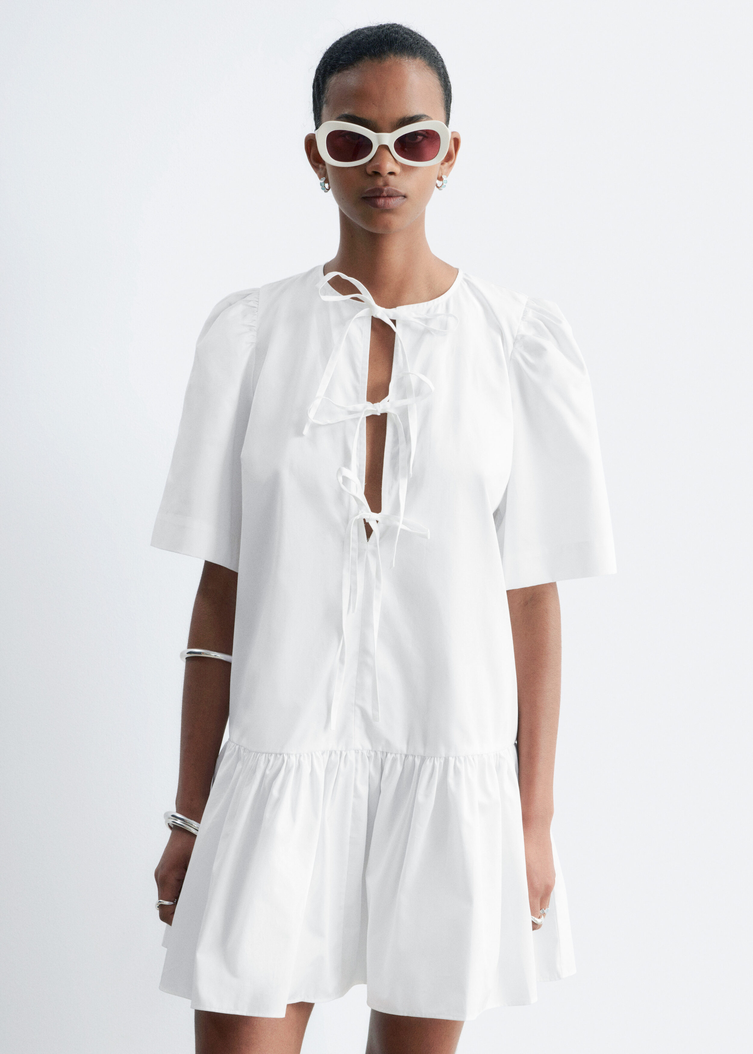 & Other Stories PEPLUM MINI DRESS