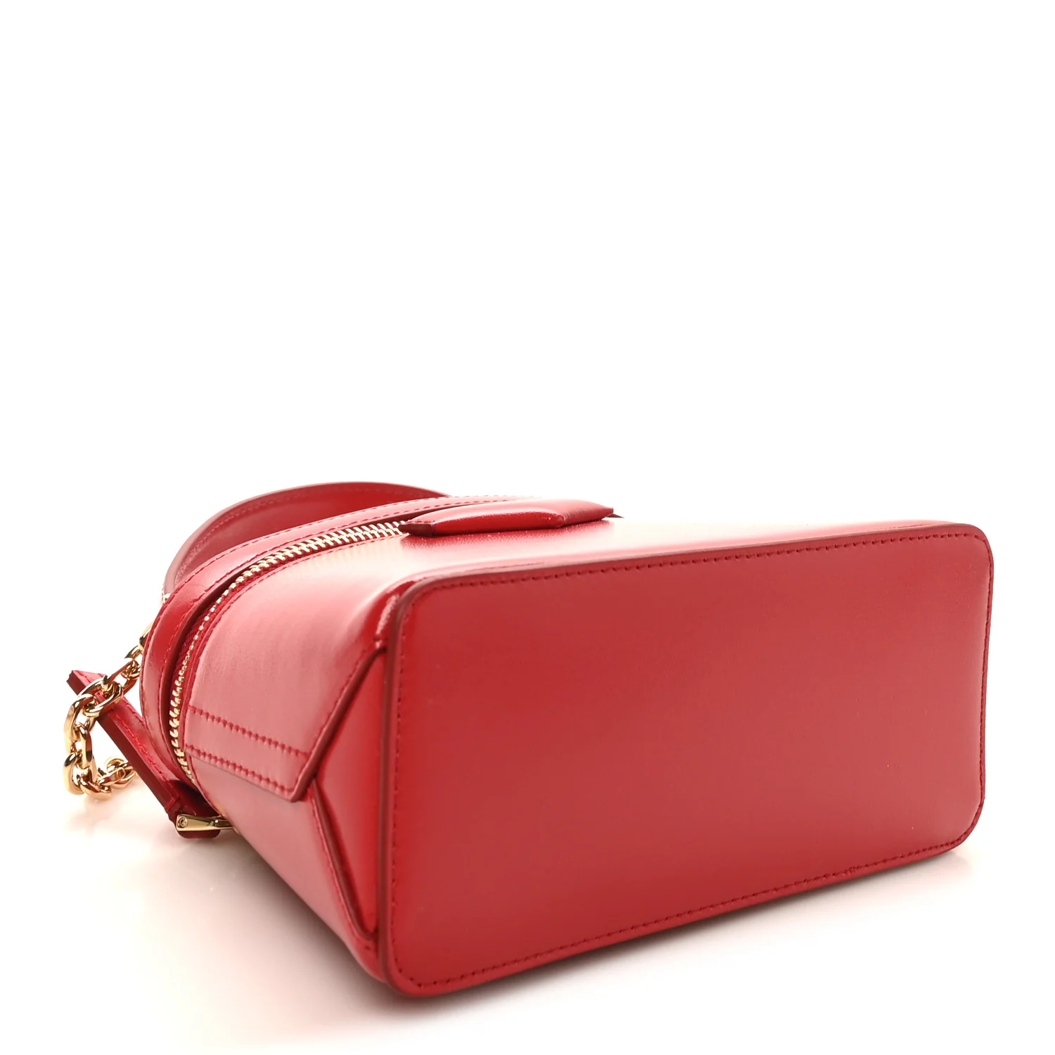 Box Calfskin Antigona Vanity Bag With Chain Vermillon - Top Club
