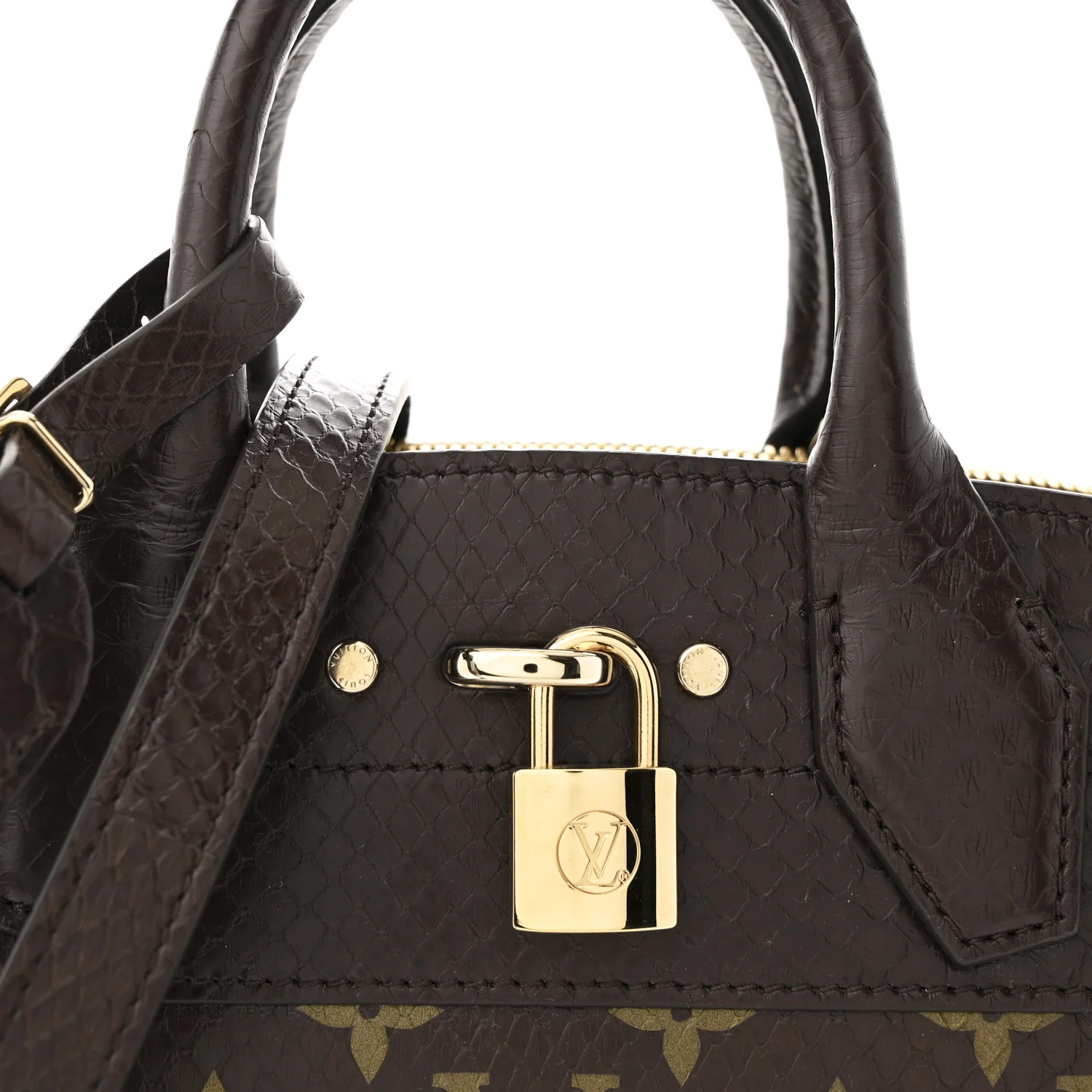 Snakeskin Monogram City Steamer Mini Brown - Top Club