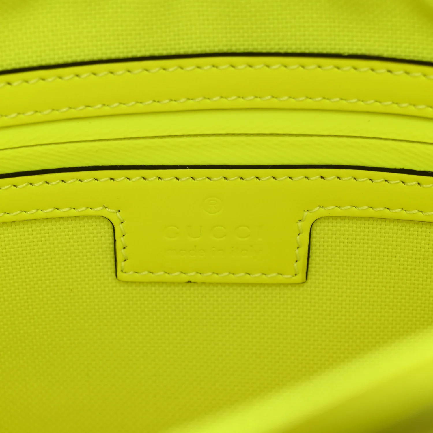 Rubber Effect Monogram GG Crossbody Bag Fluorescent Yellow - Top Club