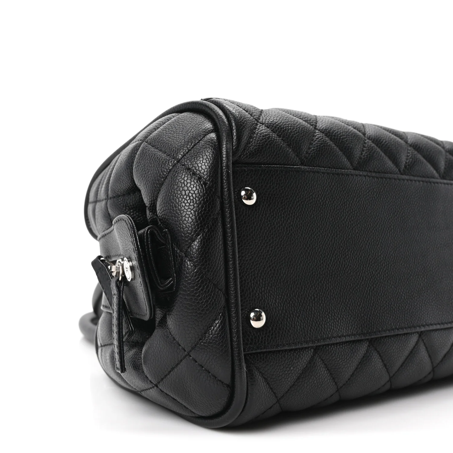 Caviar Quilted Timeless Bowler Black - Top Club