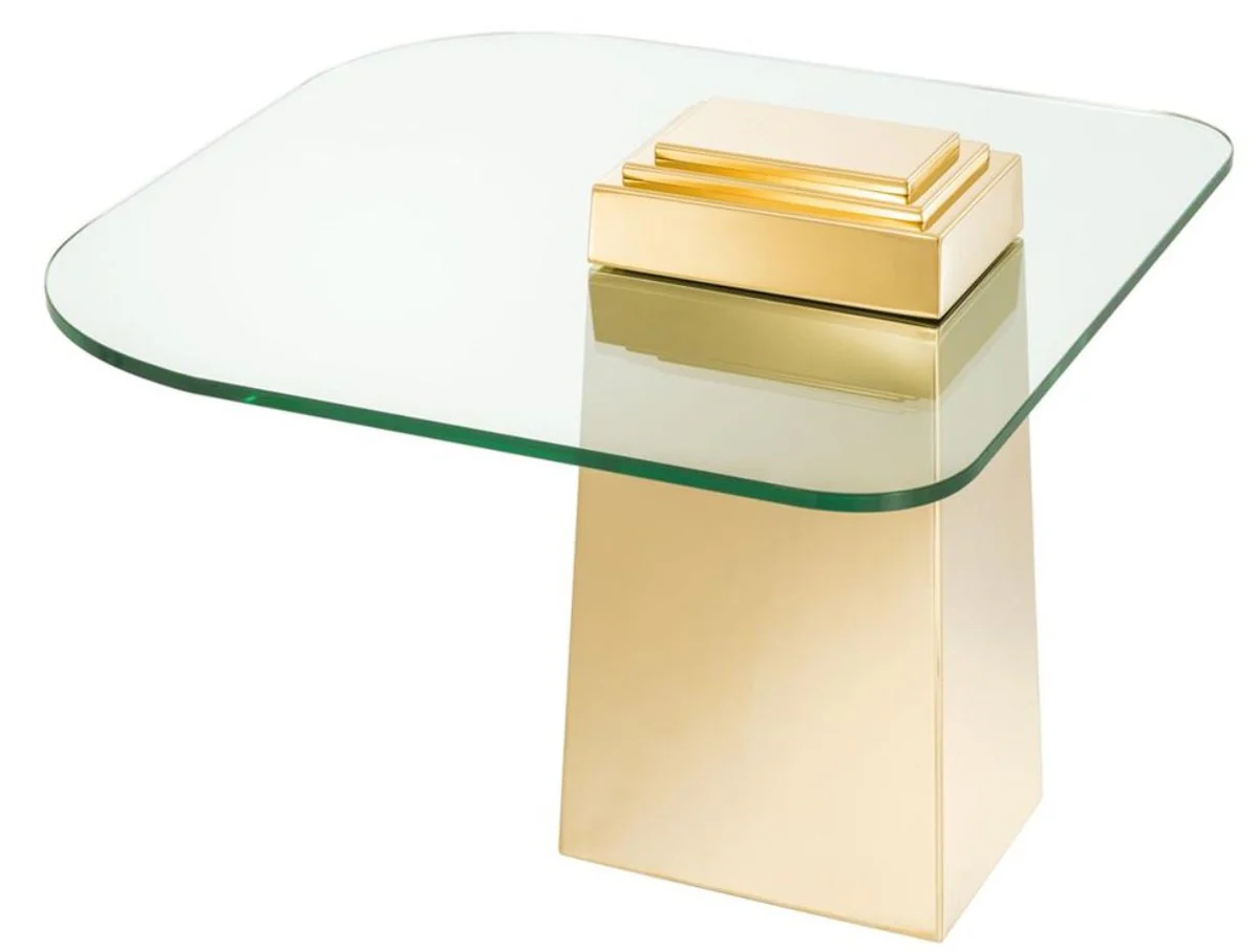 Luxury side table gold 65 x 65 x H. 51 cm - luxury quality