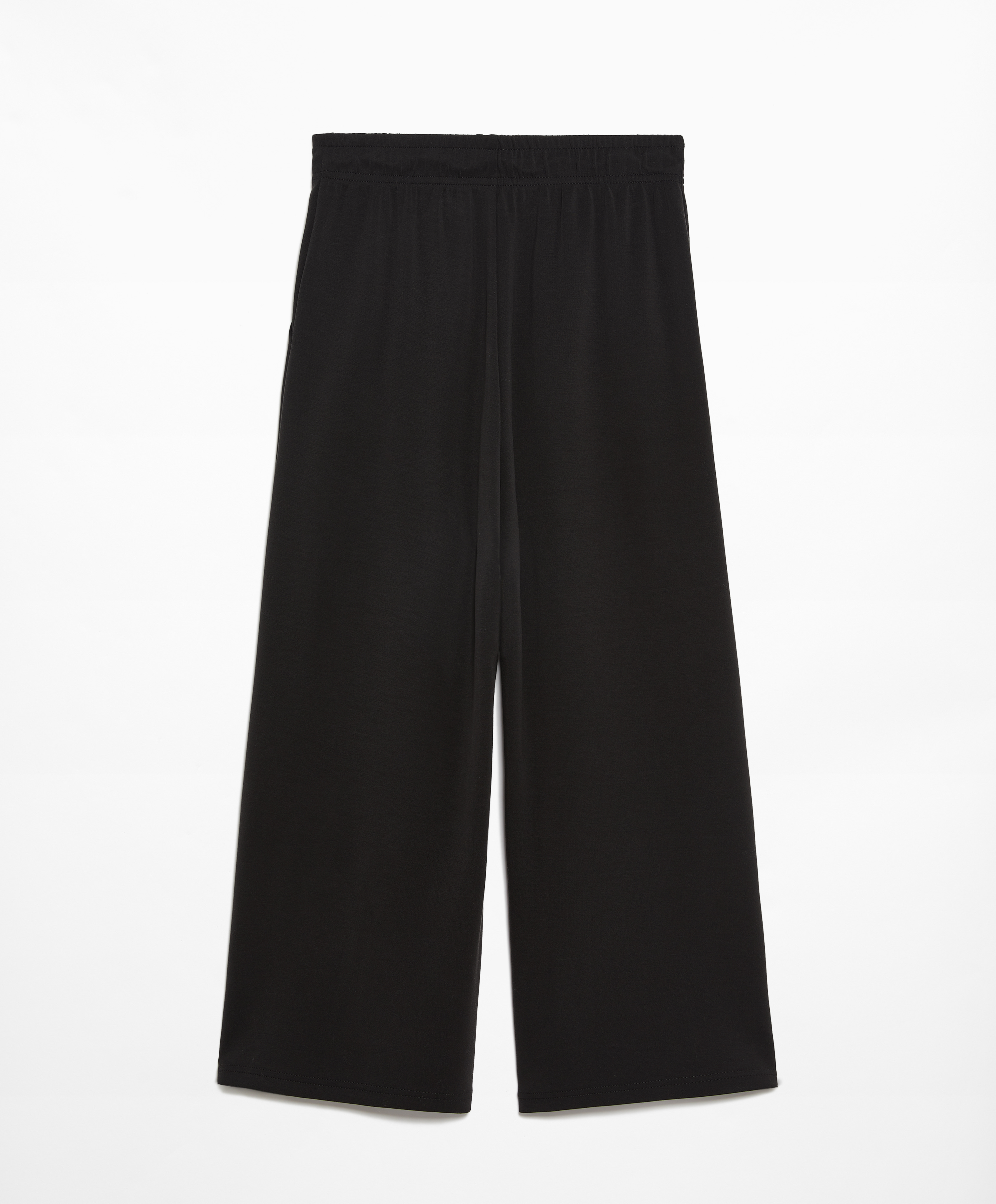 OYSHO Soft-touch wide-leg crop trousers with modal