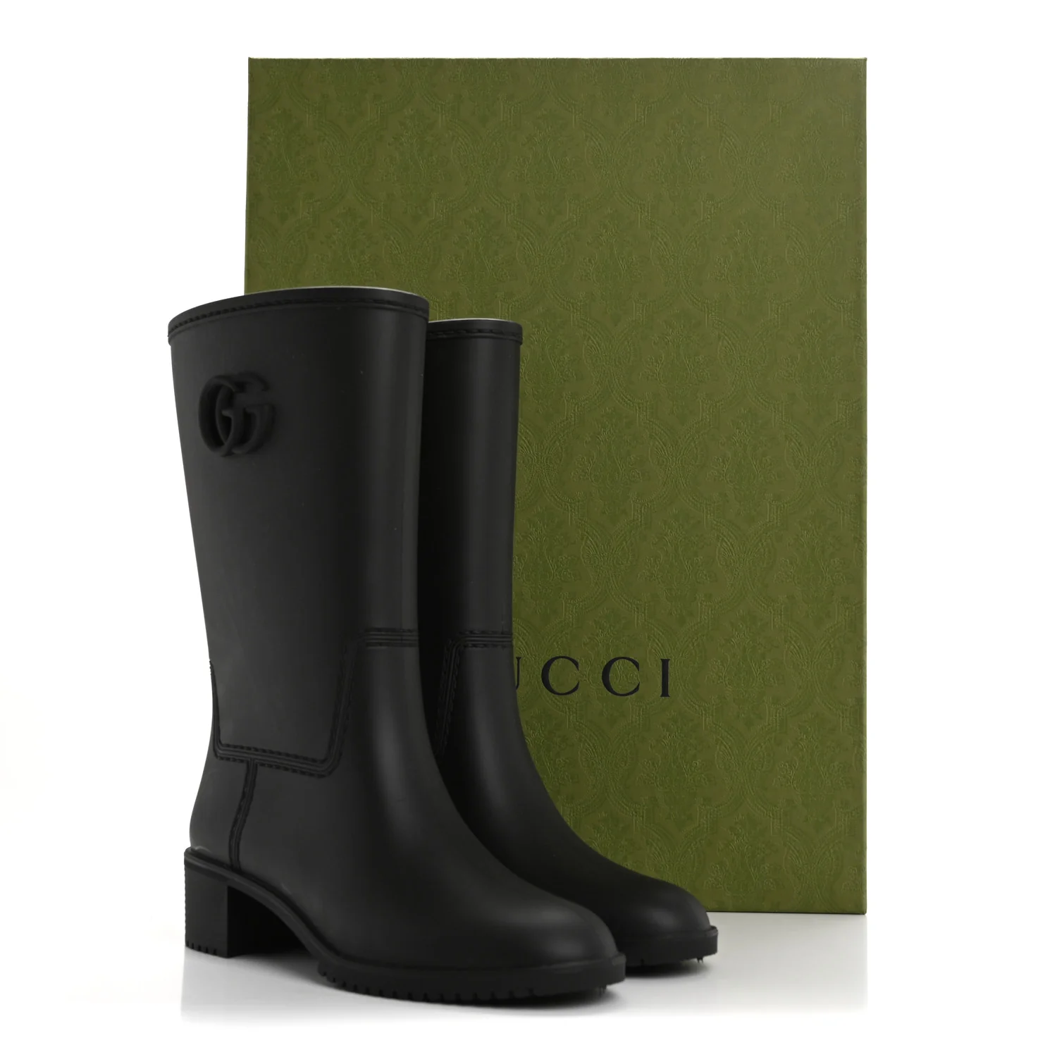 Rubber Double G Womens Rain Boots 37 Black - Top Club