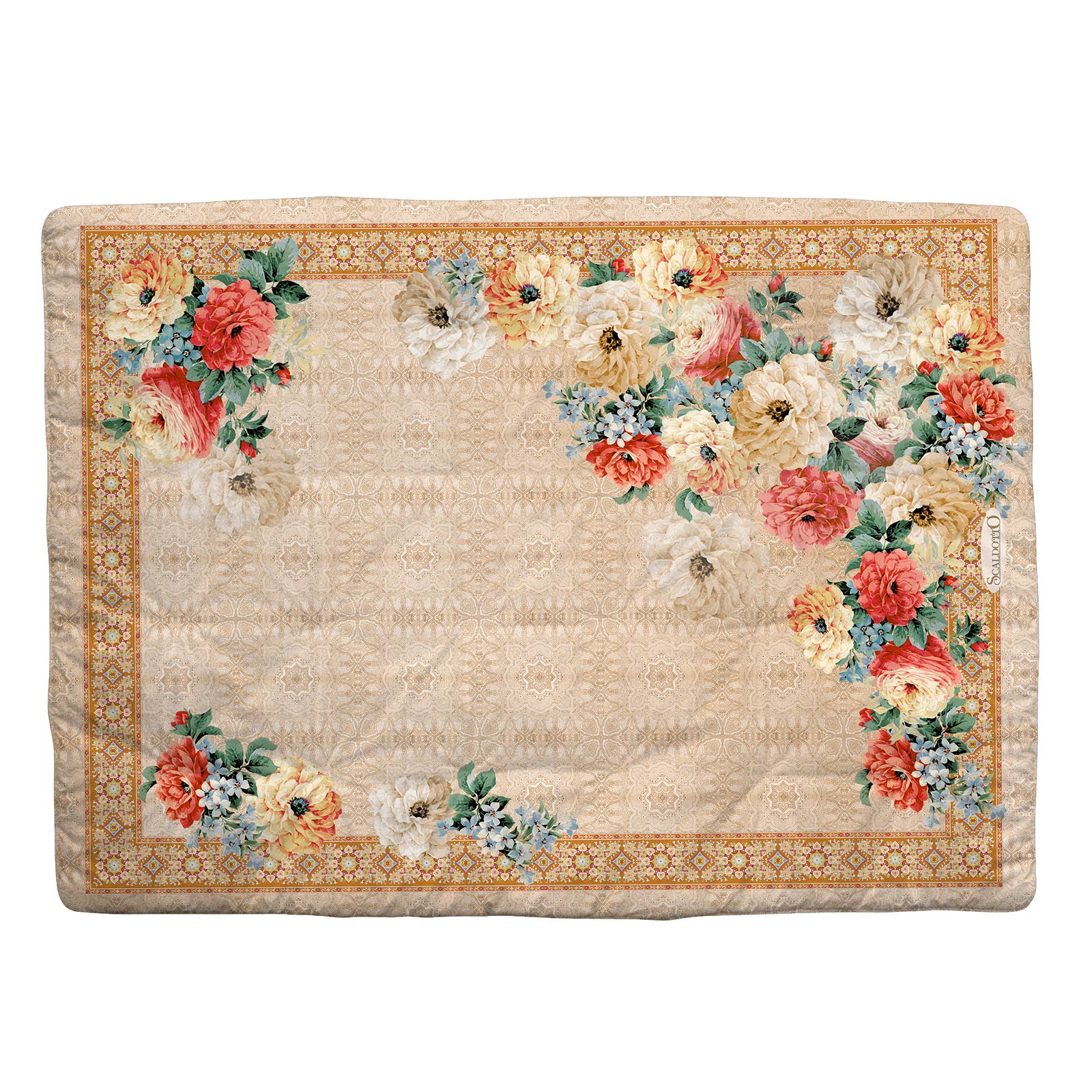 Plaid Scaldotto In Cotone Royal Cm. 130X170 Oro Caleffi