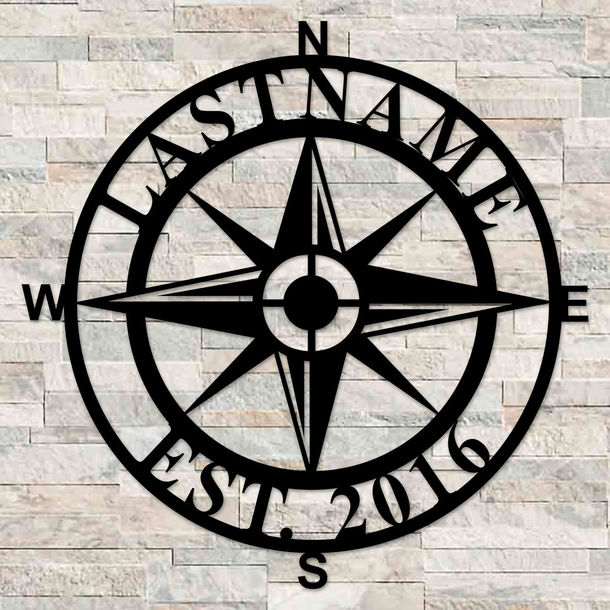 Custom Metal Compass Wall Art - Alvarez Pro Painting LLC