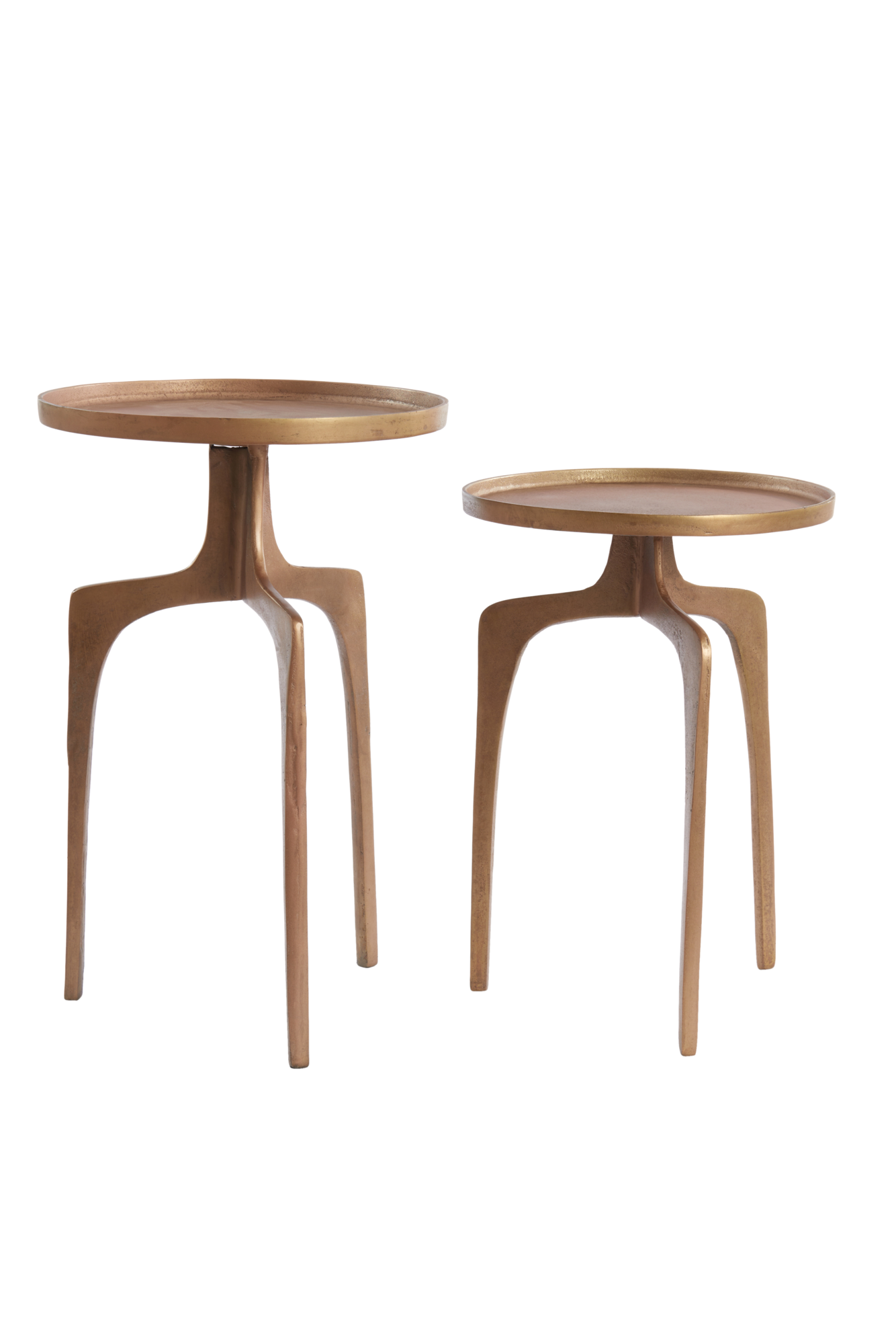 Bijzettafel 41-63 cm bruin brons