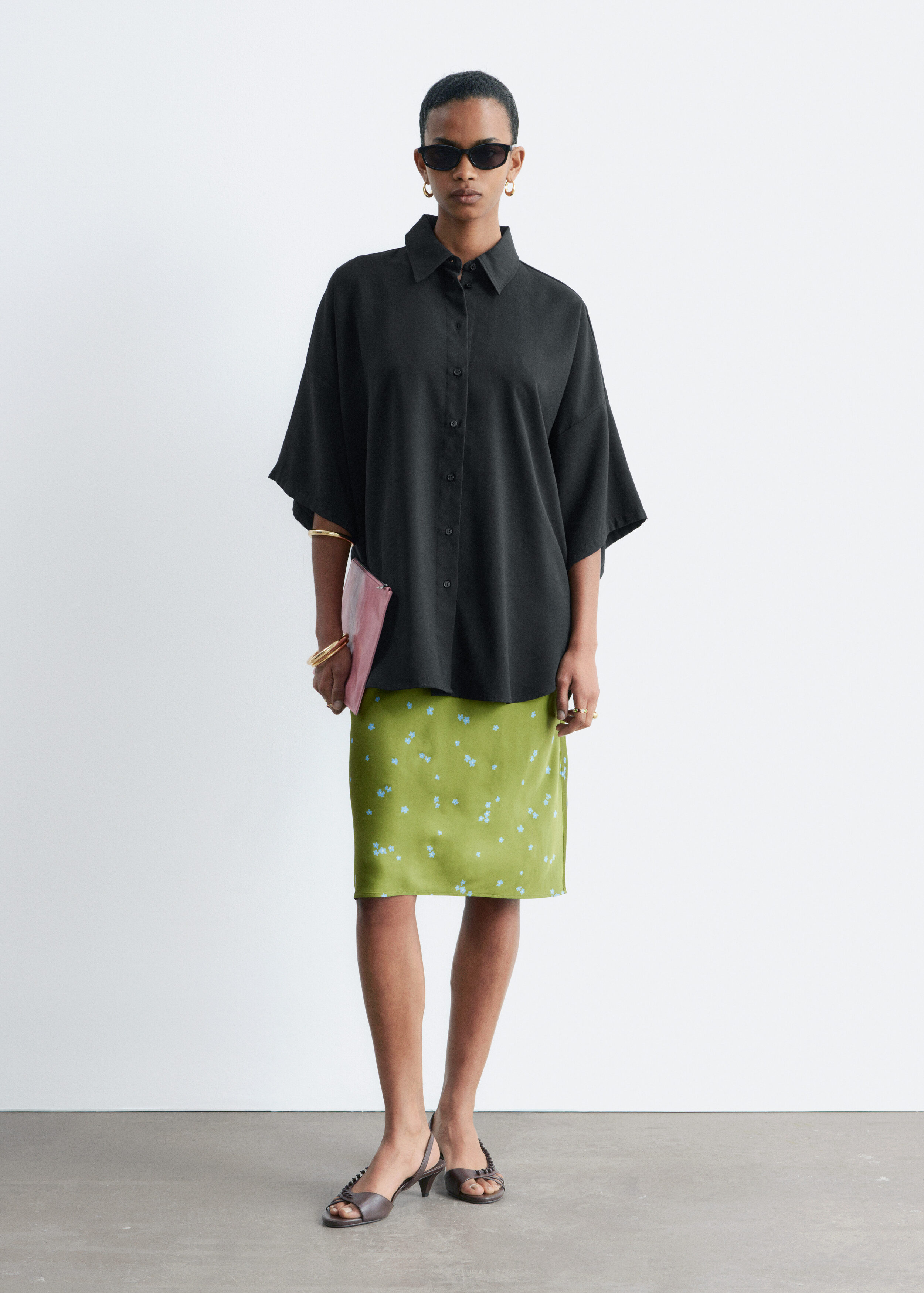 & Other Stories OVERSIZED QUARTER-SLEEVE SHIRT