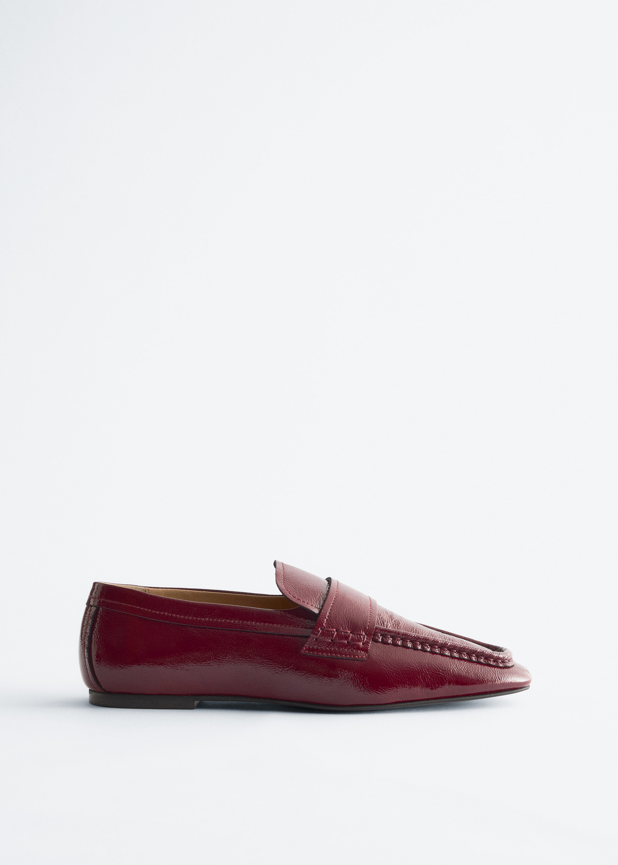 & Other Stories SQUARE-TOE LEATHER LOAFERS