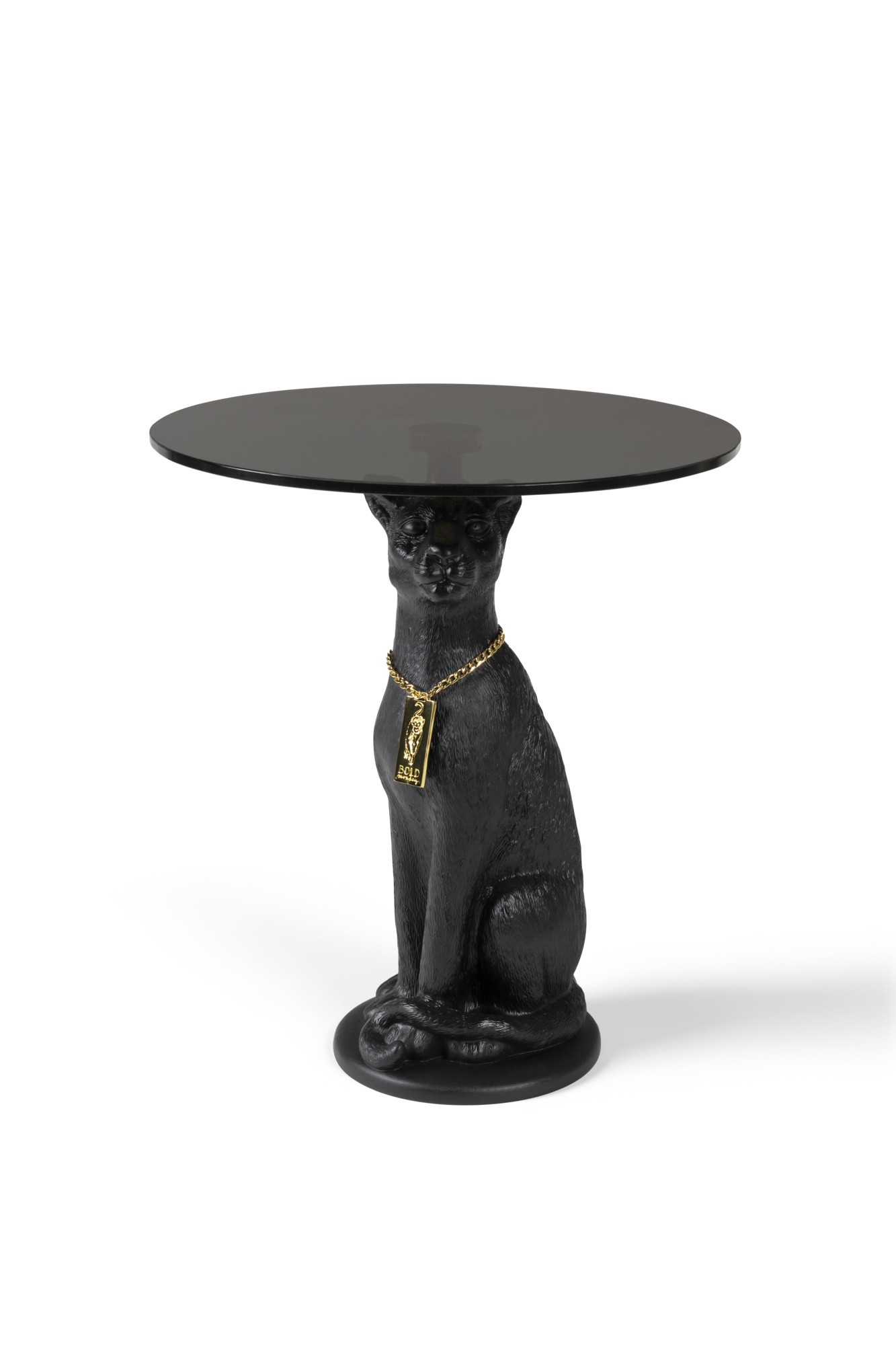 Bijzettafel Proudly Crowned Panther zwart