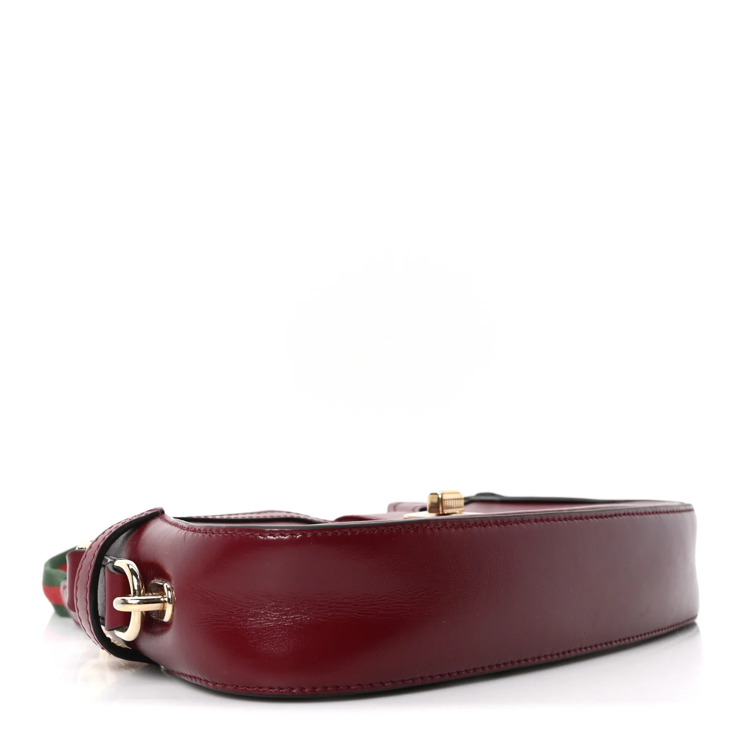 Calfskin Mini Moon Side Shoulder Bag Rosso Ancora - Top Club