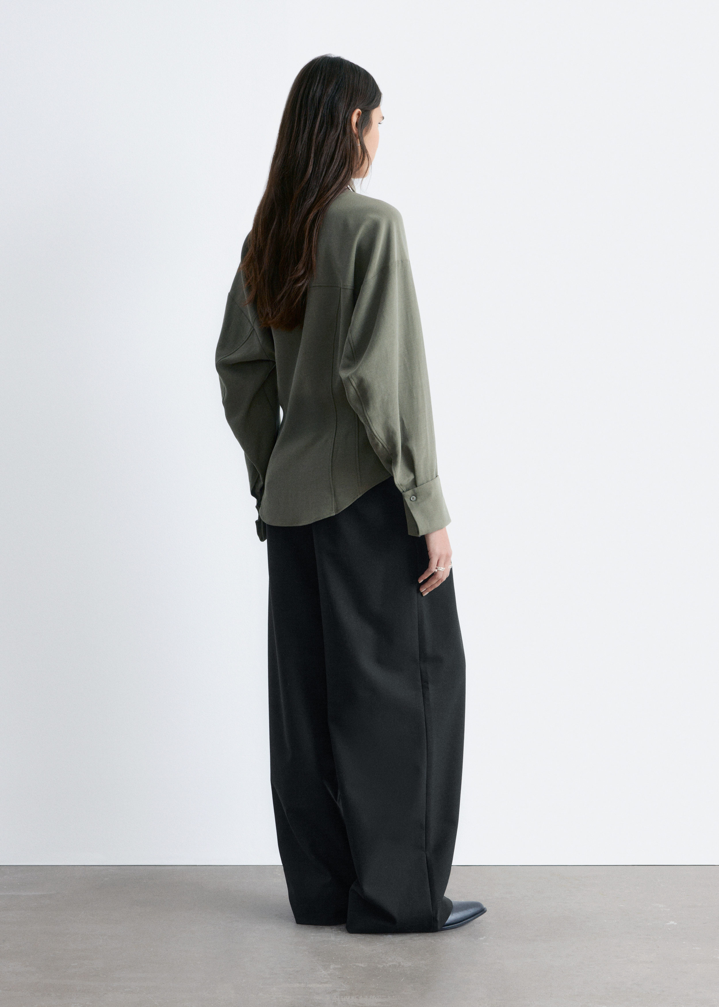 & Other Stories BALLOON-SLEEVED TAPERED SHIRT