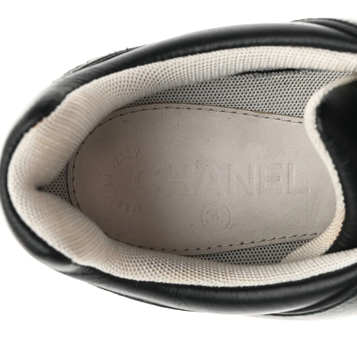 Calfskin Tweed CC Sneakers 41 Black White - Top Club