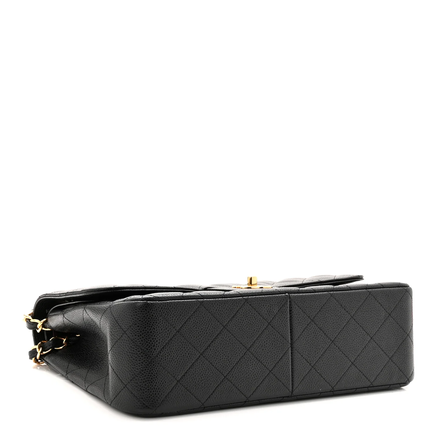 Caviar Quilted Jumbo Double Flap Black - Top Club