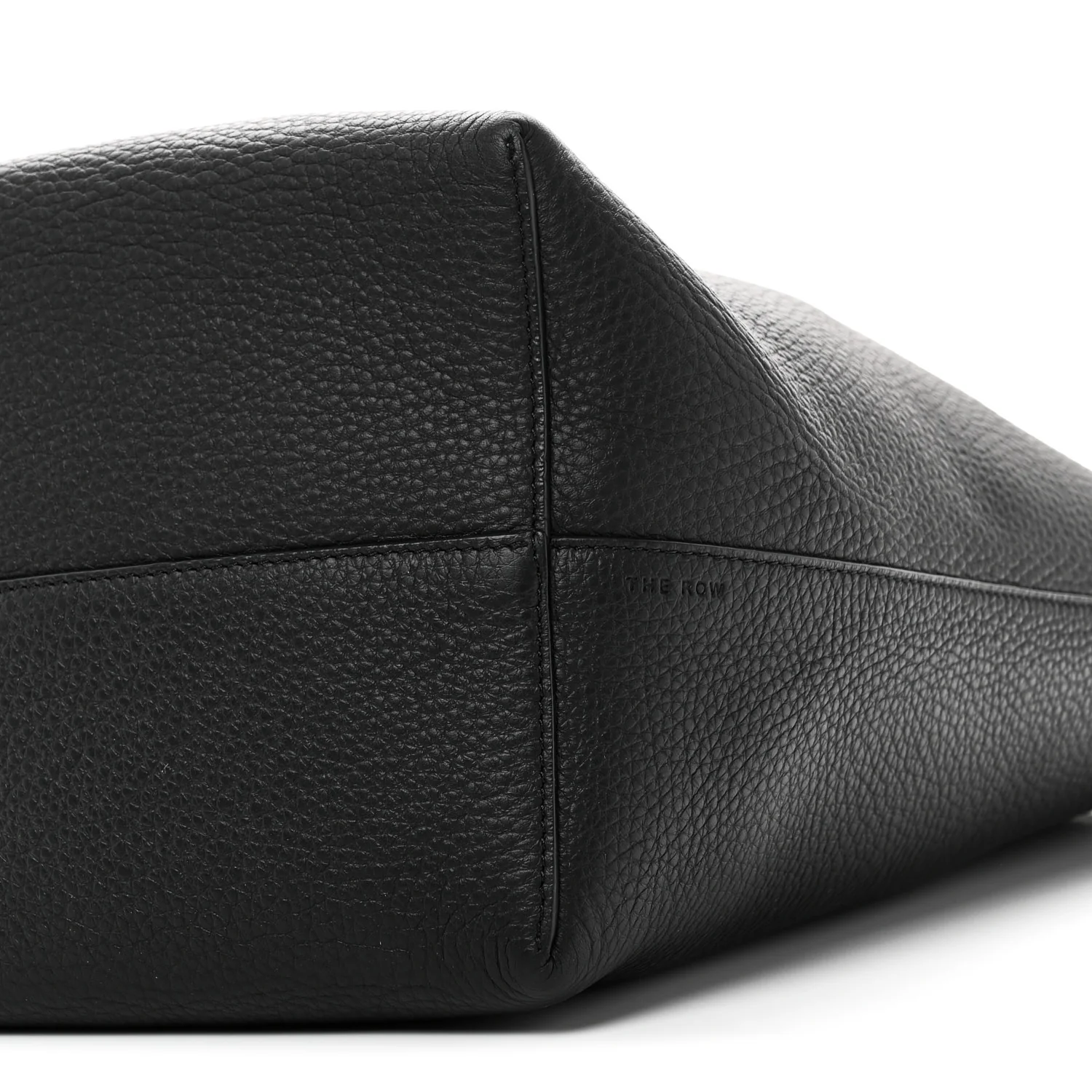 Grained Calfskin Medium N/S Hook Tote Black - Top Club