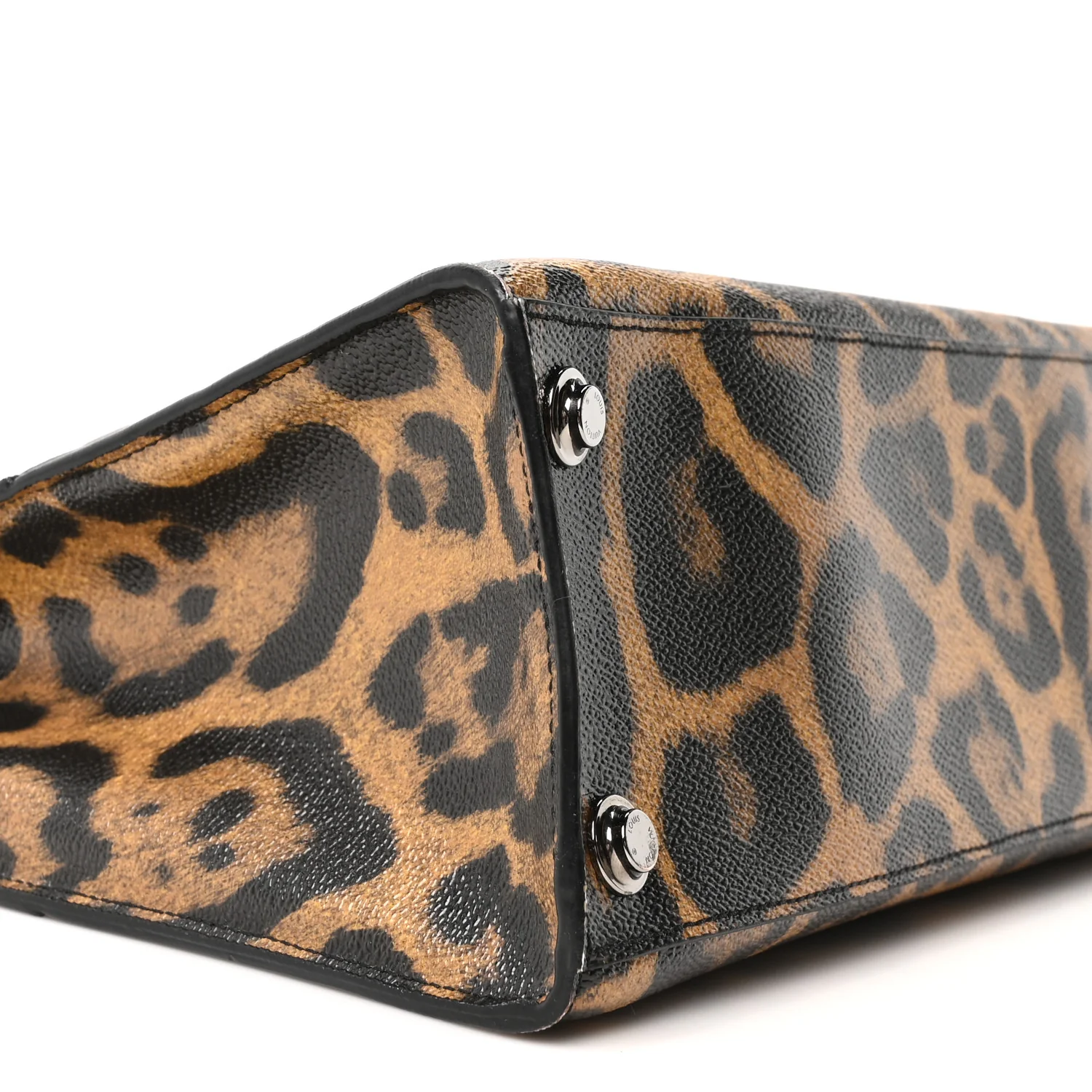 Canvas Calfskin Wild Animal Print City Steamer EW Marron - Top Club