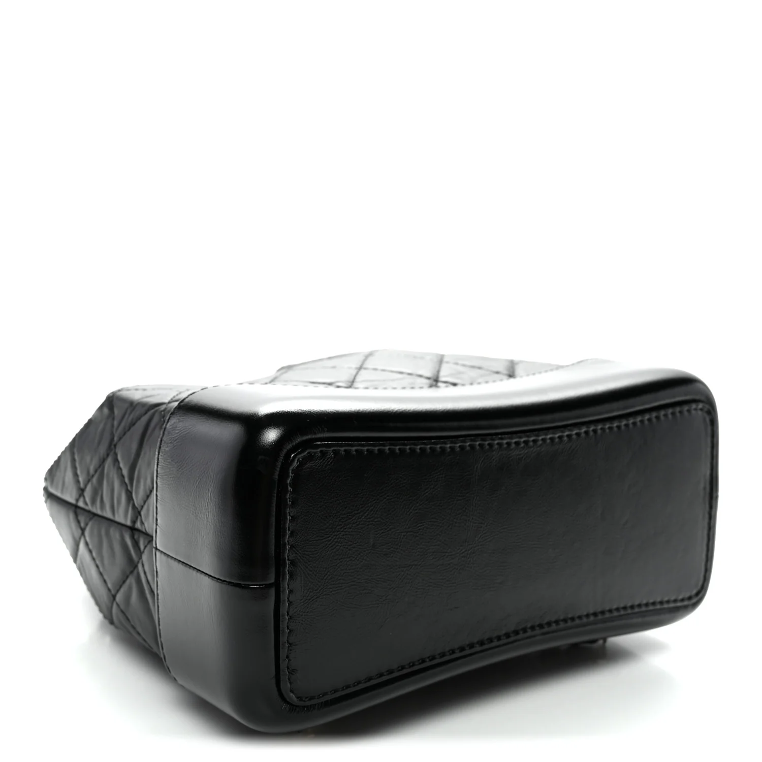 Aged Calfskin Quilted Small Gabrielle Backpack Black - Top Club