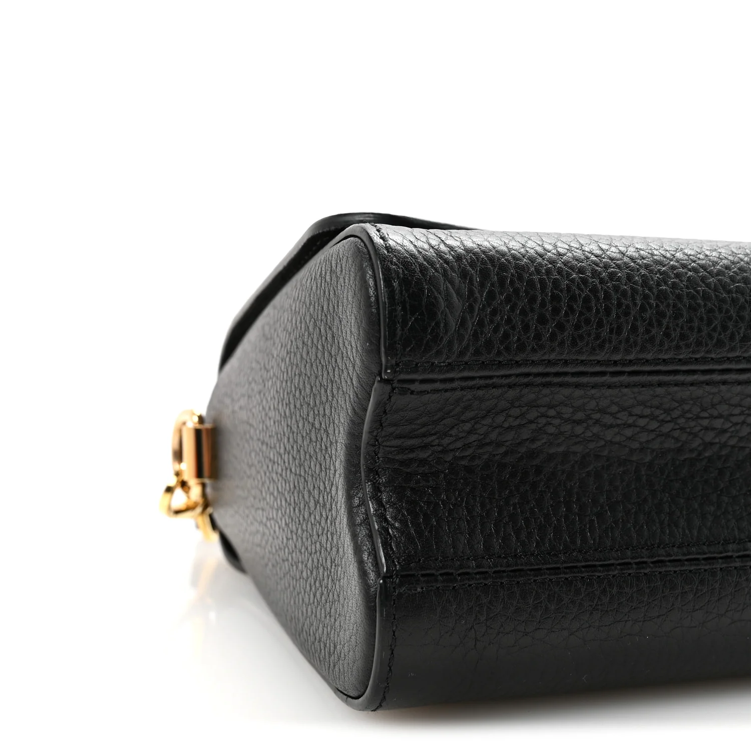 Taurillon Smooth Calfskin Scrunchie Twist One Handle MM Black - Top Club