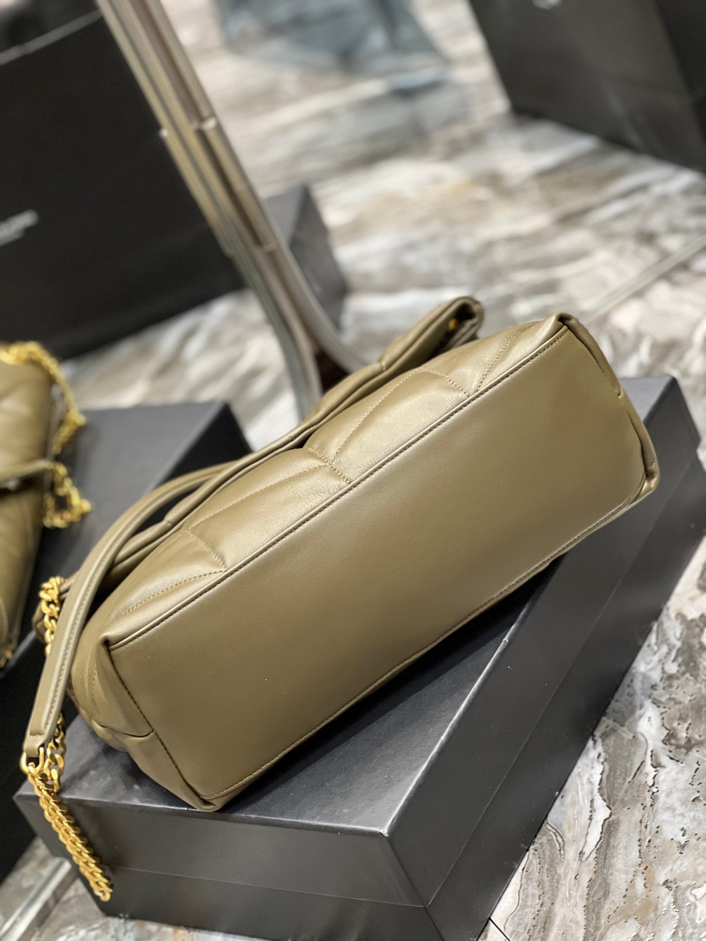 Y PUFFER MEDIUM BAG IN QUILTED LAMBSKIN - Top Club