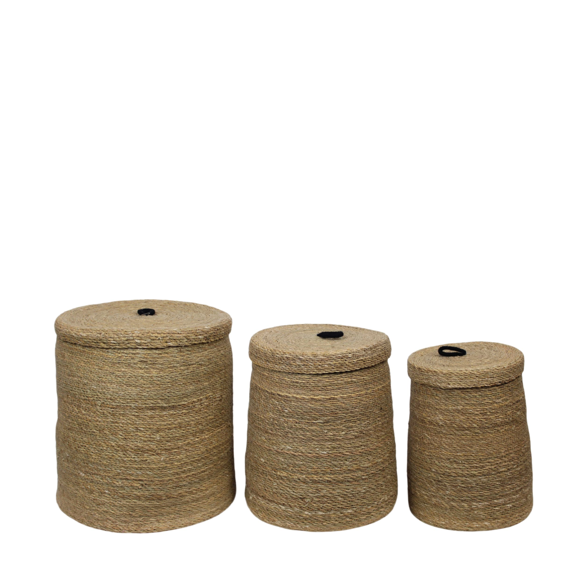 Manden met deksel (set van 3)