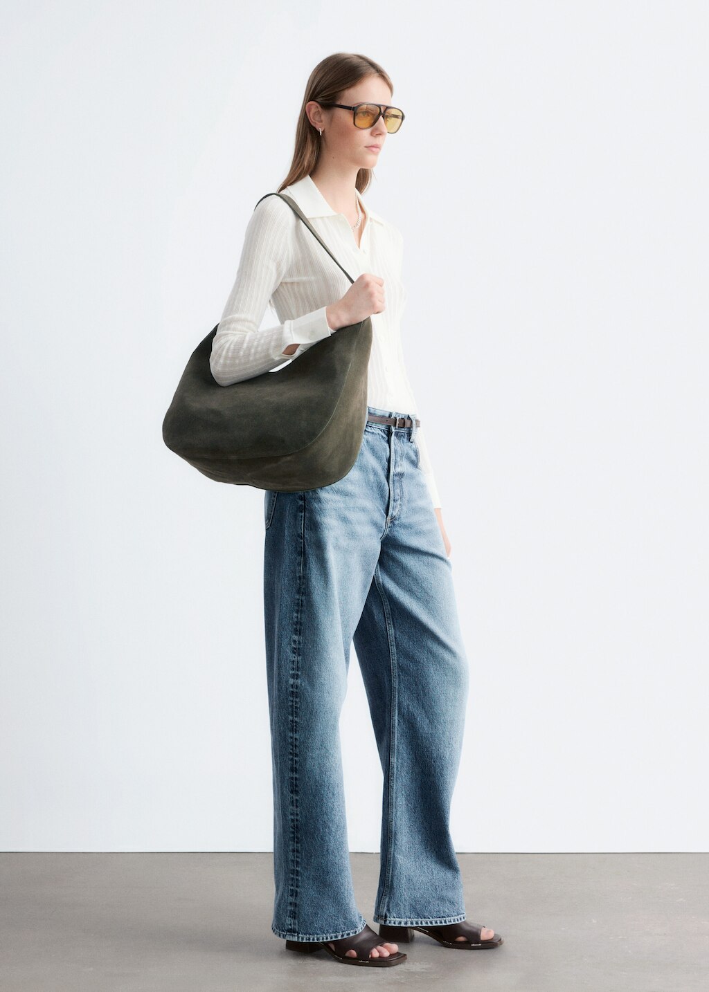 & Other Stories POINTELLE RIB POLO SHIRT