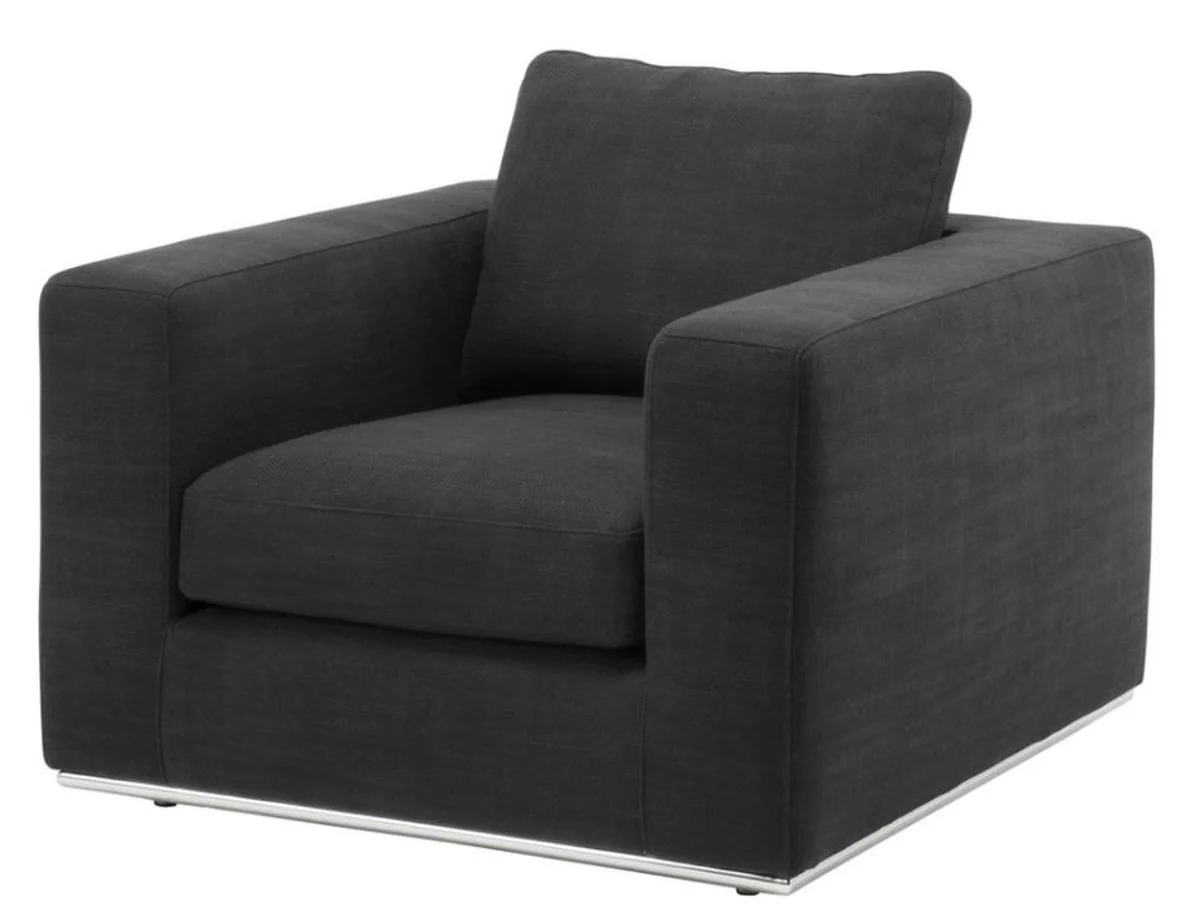 Luxury armchair black 94 x 100 x H. 76 cm - Hotel armchair furniture