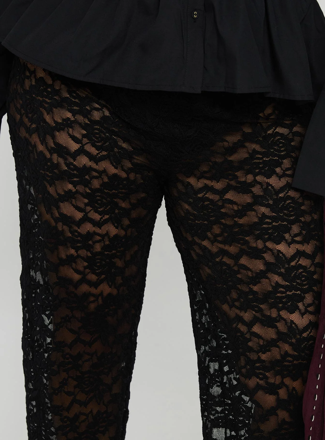 Peru Lace Pants Black Curve