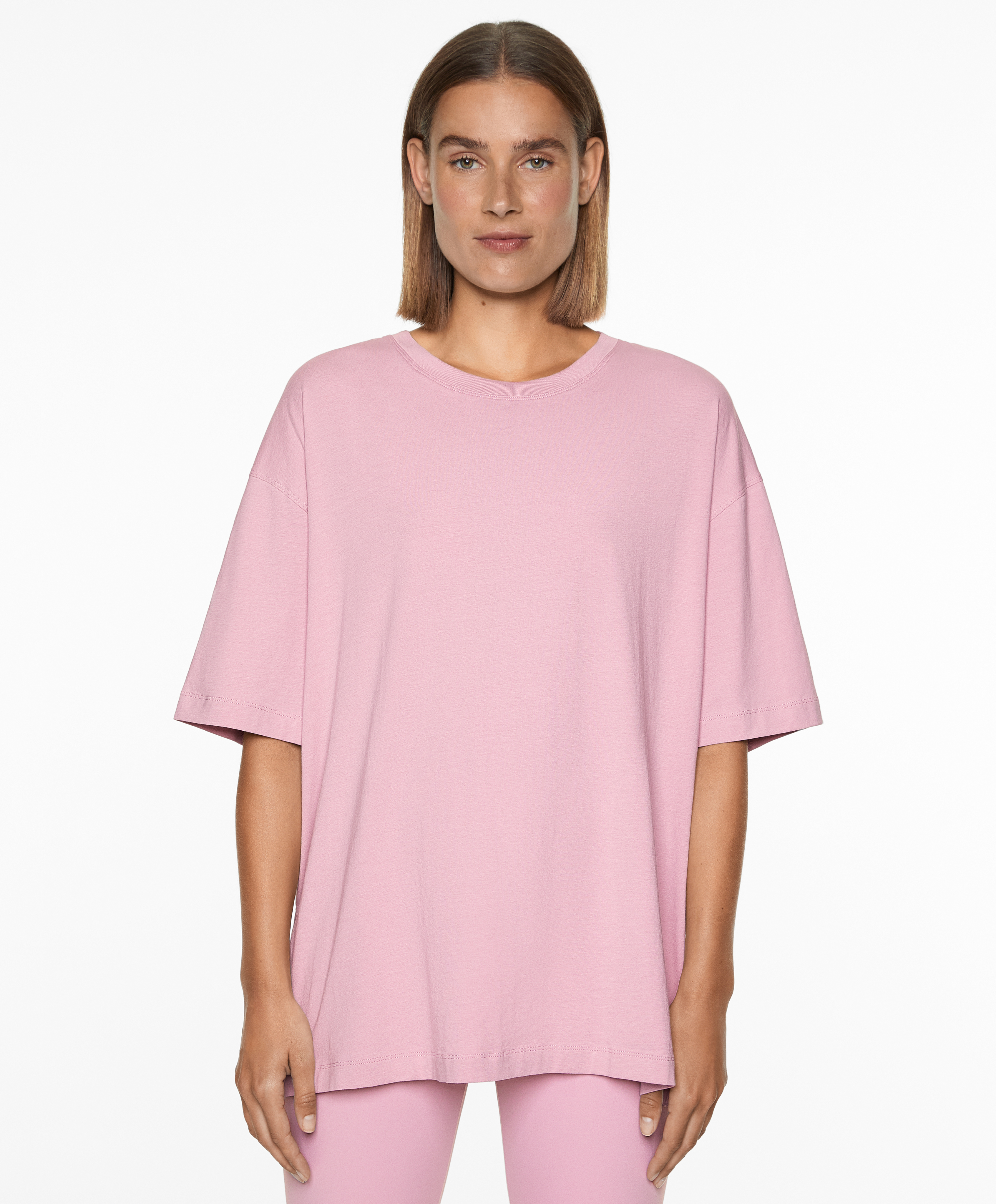 OYSHO Short sleeve cotton blend T-shirt