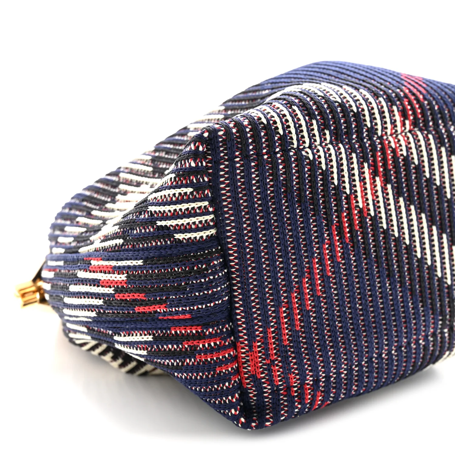 Canvas Knitted Check Mini Peg Duffle Bag Marine - Top Club