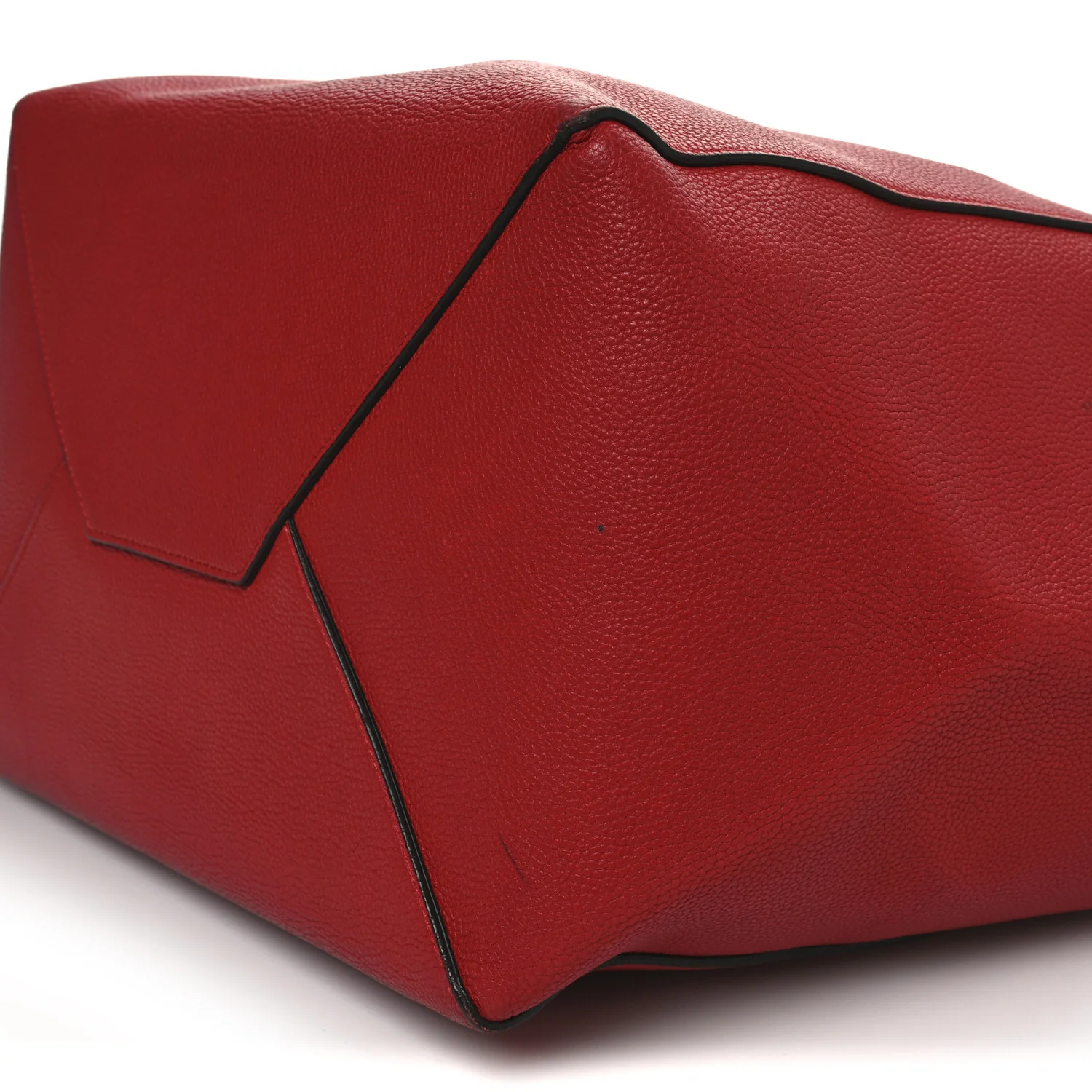 Soft Grained Calfskin Medium Belt Cabas Phantom Coquelicot - Top Club