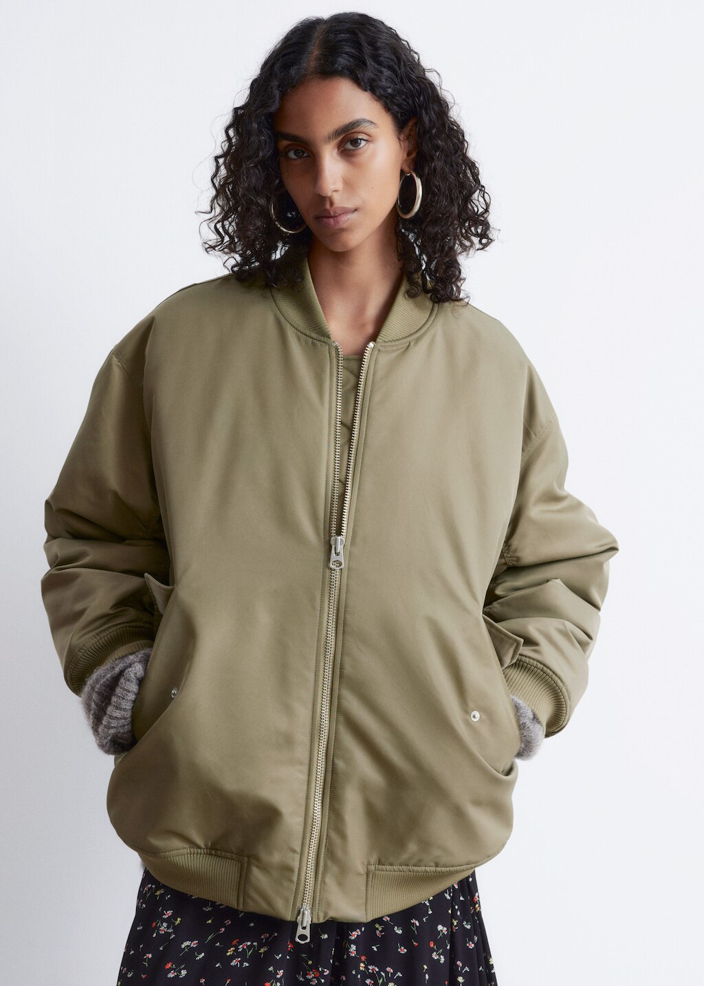 & Other Stories LONG BOMBER JACKET