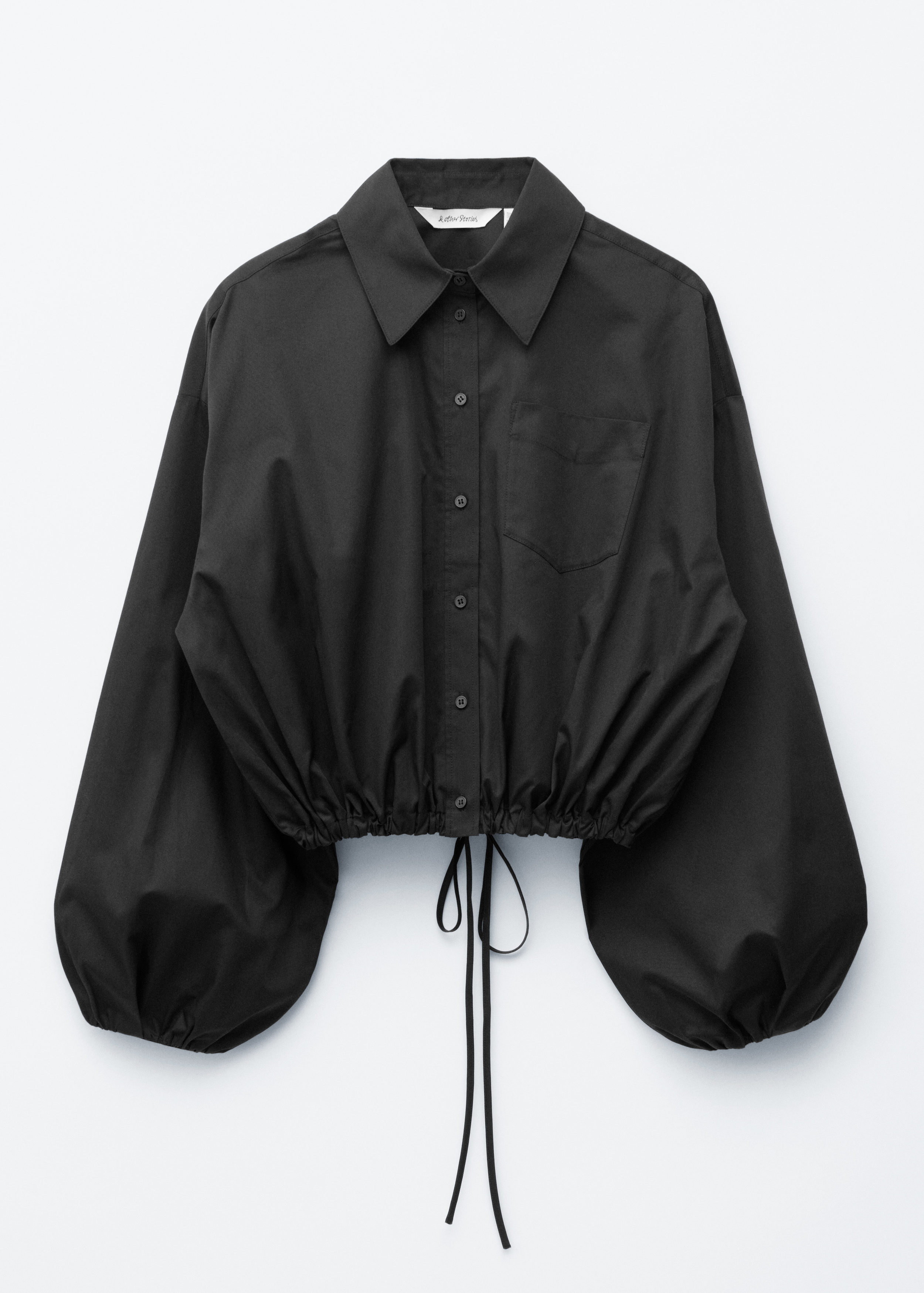 & Other Stories CROPPED DRAWSTRING SHIRT