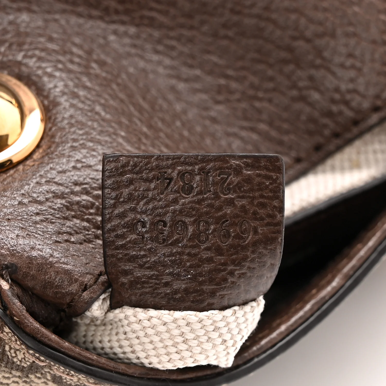 GG Supreme Monogram Textured Dollar Calfskin Blondie Card Case Wallet with Strap Beige Ebony New Acero - Top Club