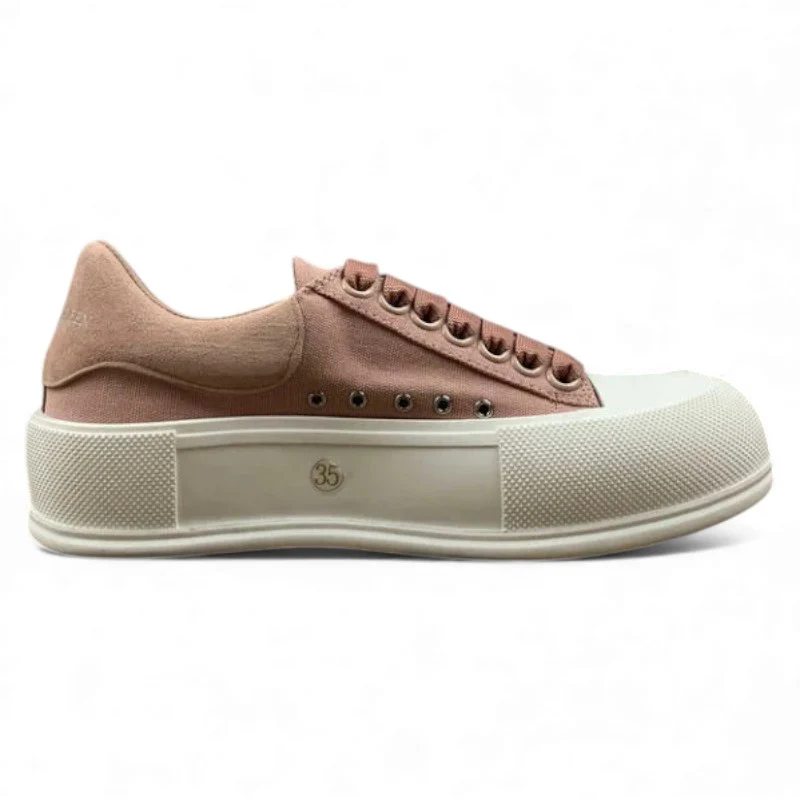Alexander McQueen Vulcanized Low-Top Sneakers – Rose Pink - Sneaker Replica Workshop