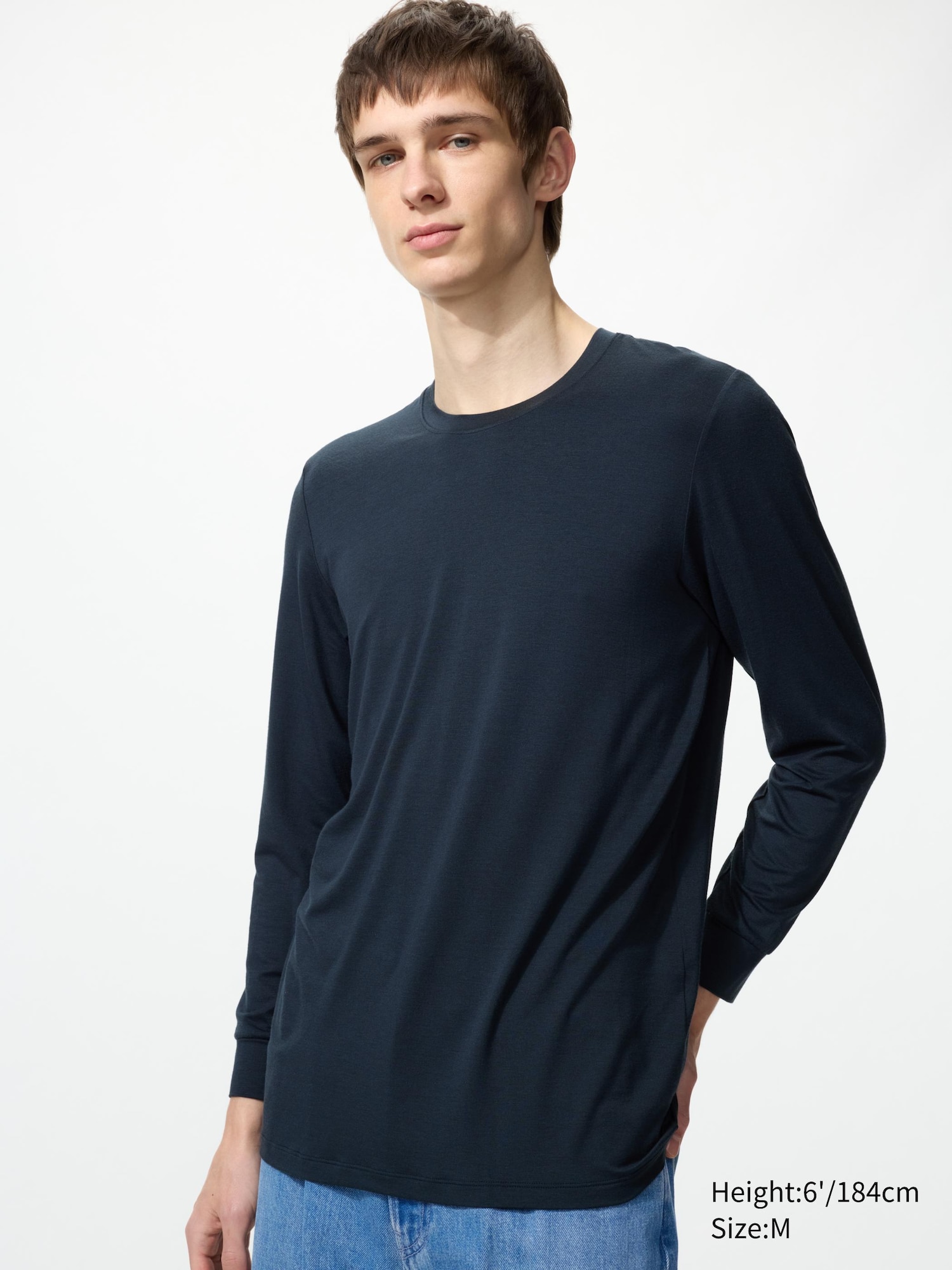 HEATTECH Crew Neck Long Sleeve T-Shirt