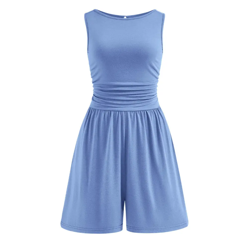 PrettyGarden Summer Rompers for Women Dressy Casual Sleeveless Short Wide Leg Jumpsuits Beach Vacation One Piece Outfits#Summer Vibes#SwimWeek