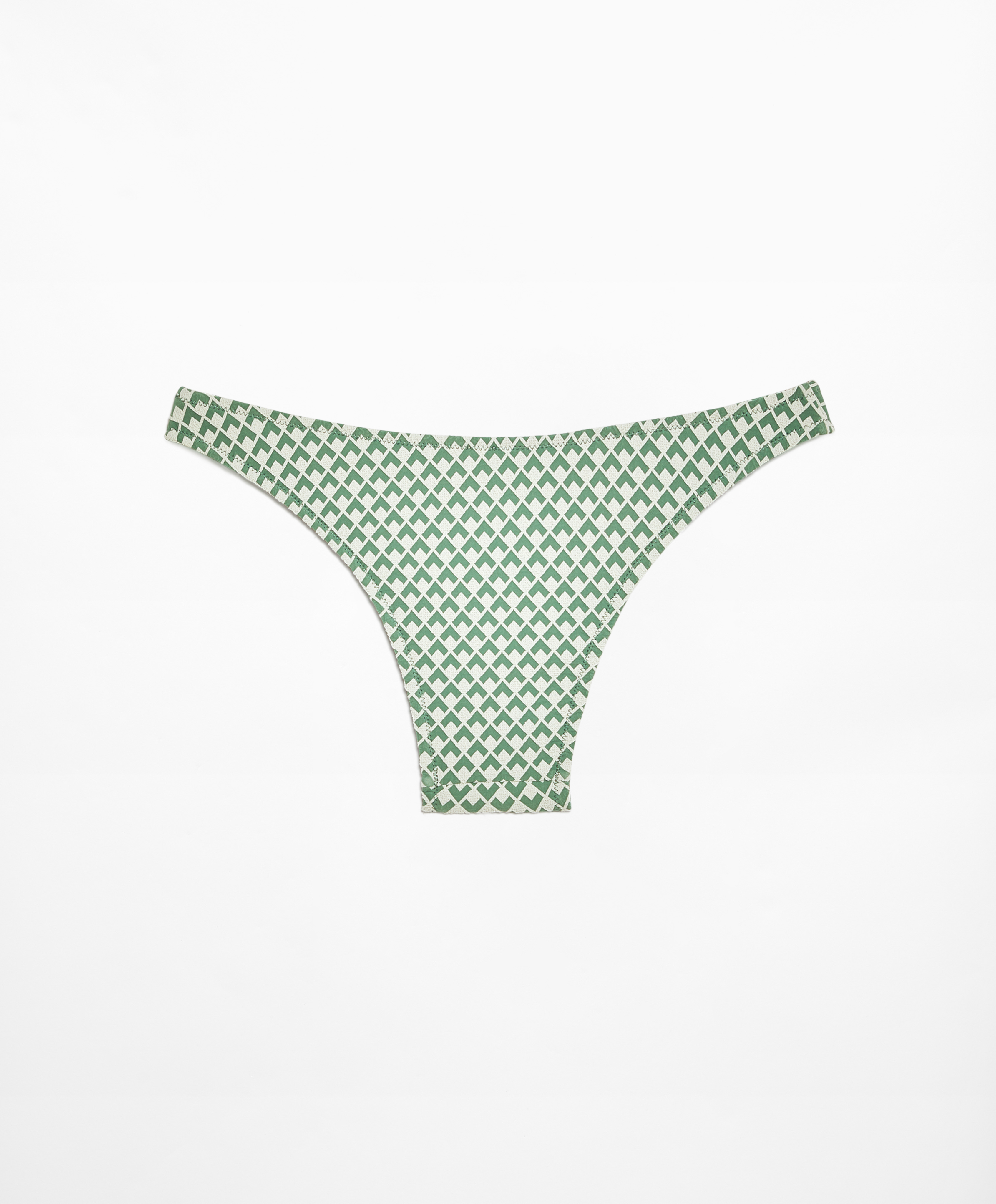 OYSHO Geometric jacquard medium-coverage U-cut bikini briefs